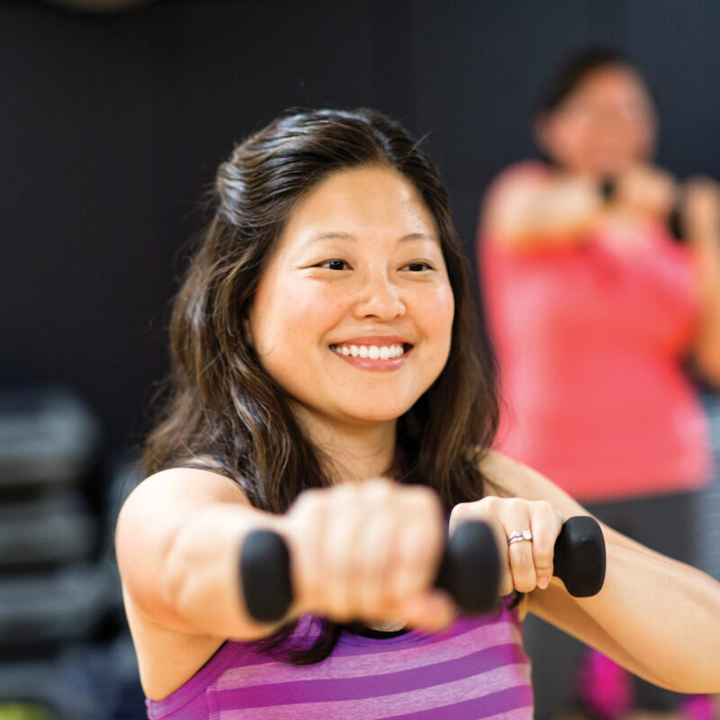 Lady exercising